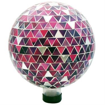 Gardener Select 10" Purple Triangular Collage Garden Globe