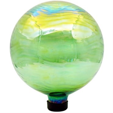 Gardener Select 10" Green Textured Orb Glass Garden Globe