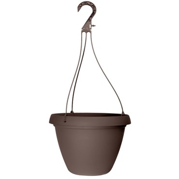 Grower Select 10.50 Cove Combo Hanging Basket, with Hanger, Cappuccino, 66 per Case, 10.51in OD x 6.75in H, 1.68Gallon