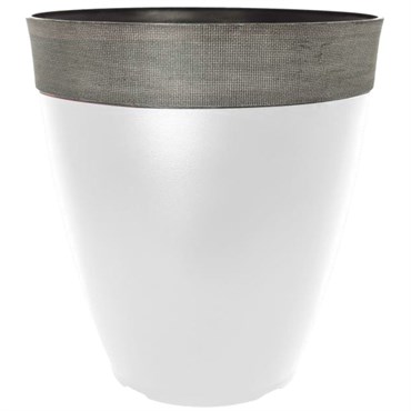 Grower Select 14.00 Gala Tall Planter High Gloss White With Chalk Rim 7gal 9/CS - 14in OD X 15in H