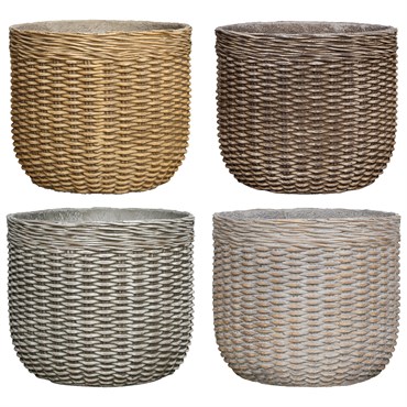 MCarr 72pc Round Rattan Planter Pallet Mixed Colors