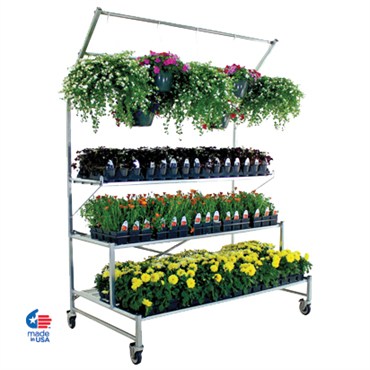 Poly-Tex Tri-Step Display Includes Casters & Purlin