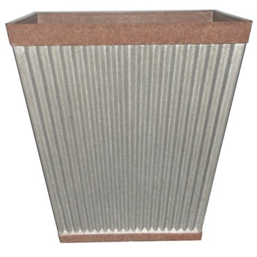 Southern Patio 16" Westlake Square Planter Galvanized
