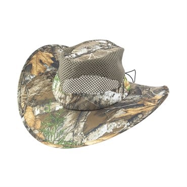 The Pop Hat Realtree Edge Camo Pattern Hat With Brown Mesh Poly Blend, 16" Brim, Packable, One Size Fits Most