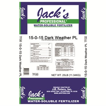 Jacks Prof Dark Weather Peat-Lite 15-0-15 25Lb (80/Pl)