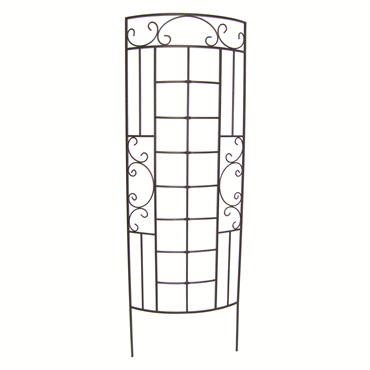 Panacea 72" Romantic Curved Trellis Black