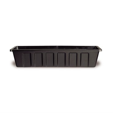 Novelty 30" Polypro Flower Box Planter Black