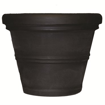 Tusco 24.5" Rolled Rim Planter Black