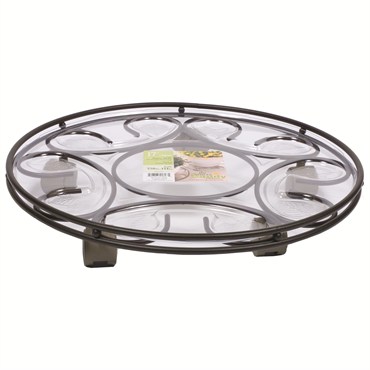 Plastec 17" Saucer Caddy Deluxe Black