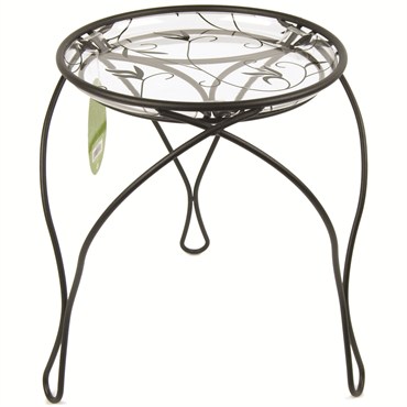 Plastec 13" Elegance Plant Stand Black