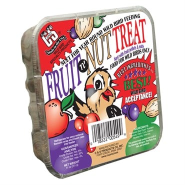 C&S 11.75oz Fruit & Nut Treat Suet Cake