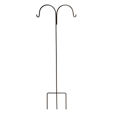 Deer Park 72" Premium 5/8" Double Shepherd Plant Support Black