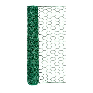 Origin Point 24"X25' Green PVC Hex Netting 1"
