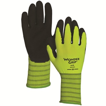 Wonder Grip Rubber Palm Glove Medium Hi Vis Green