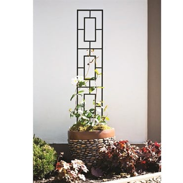 Panacea 46" Contemporary Pot Trellis Black