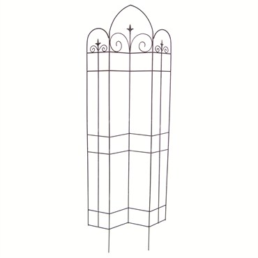 Panacea 72"x24" Offset Finial Trellis Black