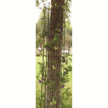 Panacea 72"x10" Semi Round Art & Crafts Trellis Black