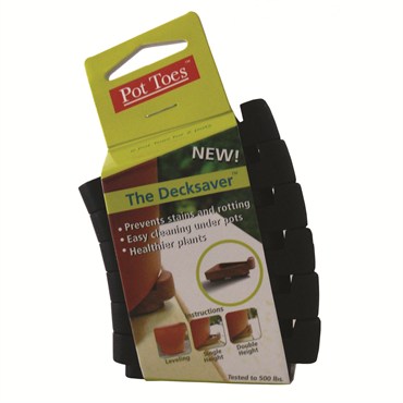 Plant Stand Pot Toes 6pk Black Clip Strip
