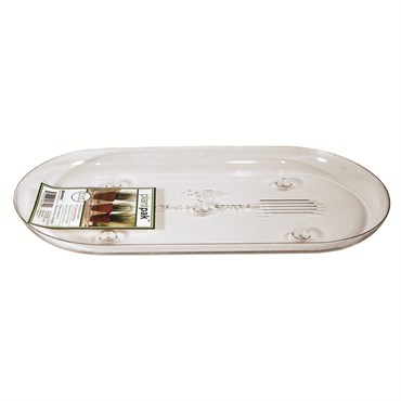 Plastec 6"x12" Plantpak Saucer Oval Clear