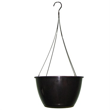 BLD 16.00 SL HANGING BASKET 16.00 X 9.75 18.9 L 5 GALLON WITH BLACK FLEX 26"HANGER BLACK 15/CS 20CS/PL