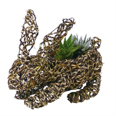 Gardener Select 14" Large Bunny Rattan Rope Topiary 8/CS