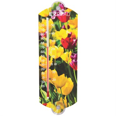 Headwinds 10" EZ Read Deco In/Out Thermometer Flowers