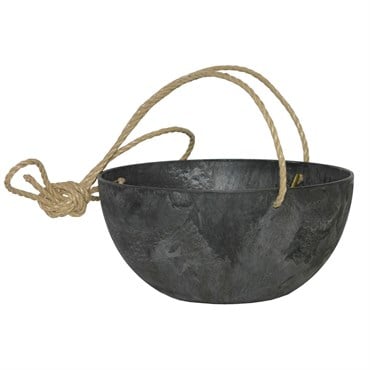 Artstone Napa 10" Hanging Bowl Black