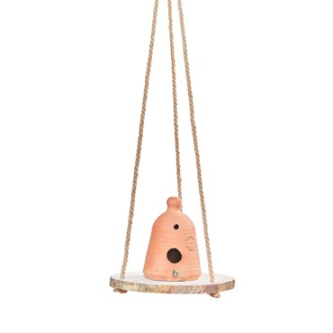 Primitve 8" Hanging Hardwood with Jute Hanger