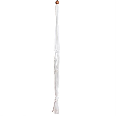 Primitive 36" White Macrame Plant Hanger