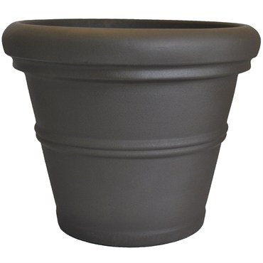 Tusco 20" Rolled Rim Planter Espresso