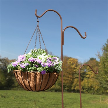 Panacea 88" Dbl Offset Homeland Shepherd Hook Oil Rubbed Bronze