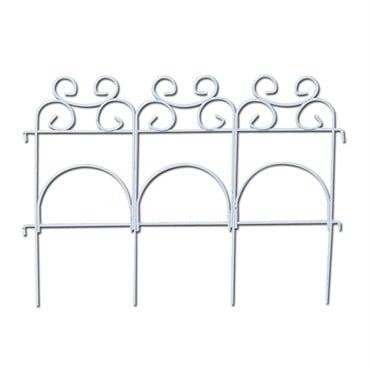 Panacea 14"x7.5' White Decorative Folding Fence