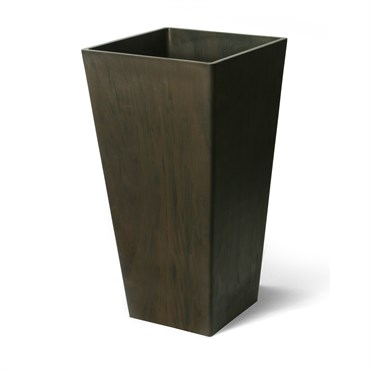Algreen 13"x28" Square Planter Brown Marble