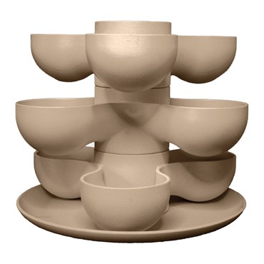 HC 8" Pixie Succulent Stacking Planter Artisan Taupe