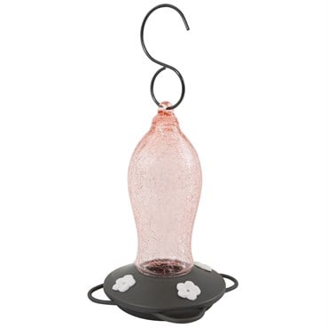 Natures Way 16oz Artisan Gravity Hummingbird Feeder Blush Crackle