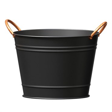 Panacea 8" Washtub Matte Black with Copper Handles