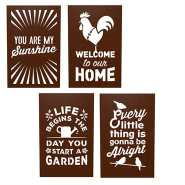 Panacea 11x17" Engraved Rust Garden Wall Decor