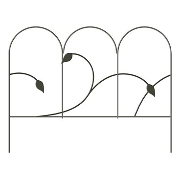 Panacea 14"x18" Leaf Border Edge Black