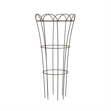Panacea 36" Rustic Fltd Flower & Plant Cage Rust