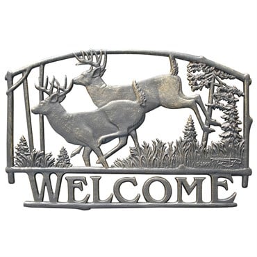 Painted Sky Welcome Sign Deer