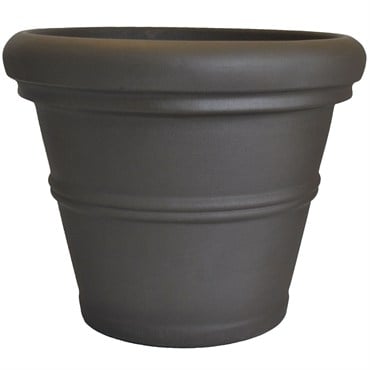 Tusco 13.5" Rolled Rim Planter Espresso