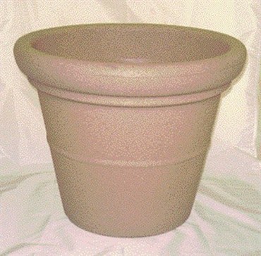 HC 24" Terrazzo Round Planter w/ Heavy Rim Sandstone Akro Mils