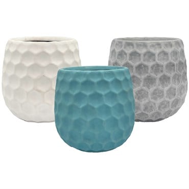 MCarr 8pc 7" Dimple Fat Bottom Planter Asst Mixed Colors