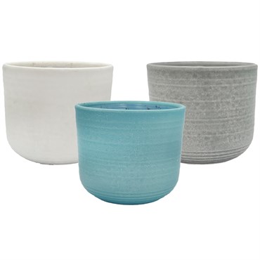 MCarr 8pc 7.1" Smooth Planter Asst Mixed Colors