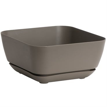 Majestic Gdn Planter Taupe 12"x12" Square Matte
