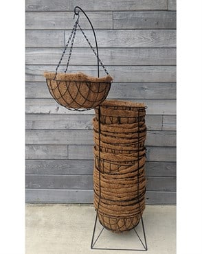 Oregon Wire Pop Rack For 14" Diamond Hanging Baskets Display Rack, Black, Includes 25 Baskets