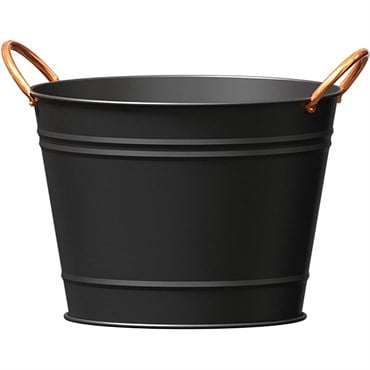 Panacea 14" Washtub Matte Black with Copper Handles