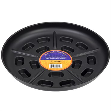 Plant Stand 12" Down Under Saucer Black