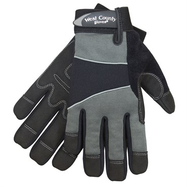 SWI West County Men Work Glove Coal XXL Synthetic Leather Pad Palm