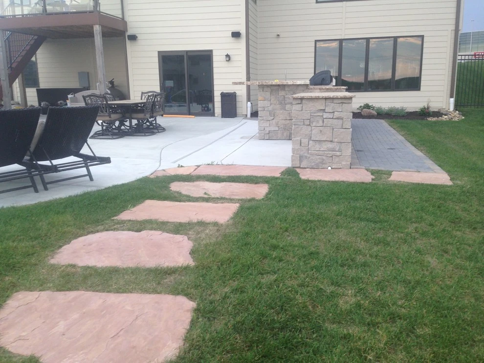 Belgian Block Seating Wall, Granite Boulder Retaining Wall, Paver Patio by Above And Beyond Complete Grounds Maintenance - Photo 6